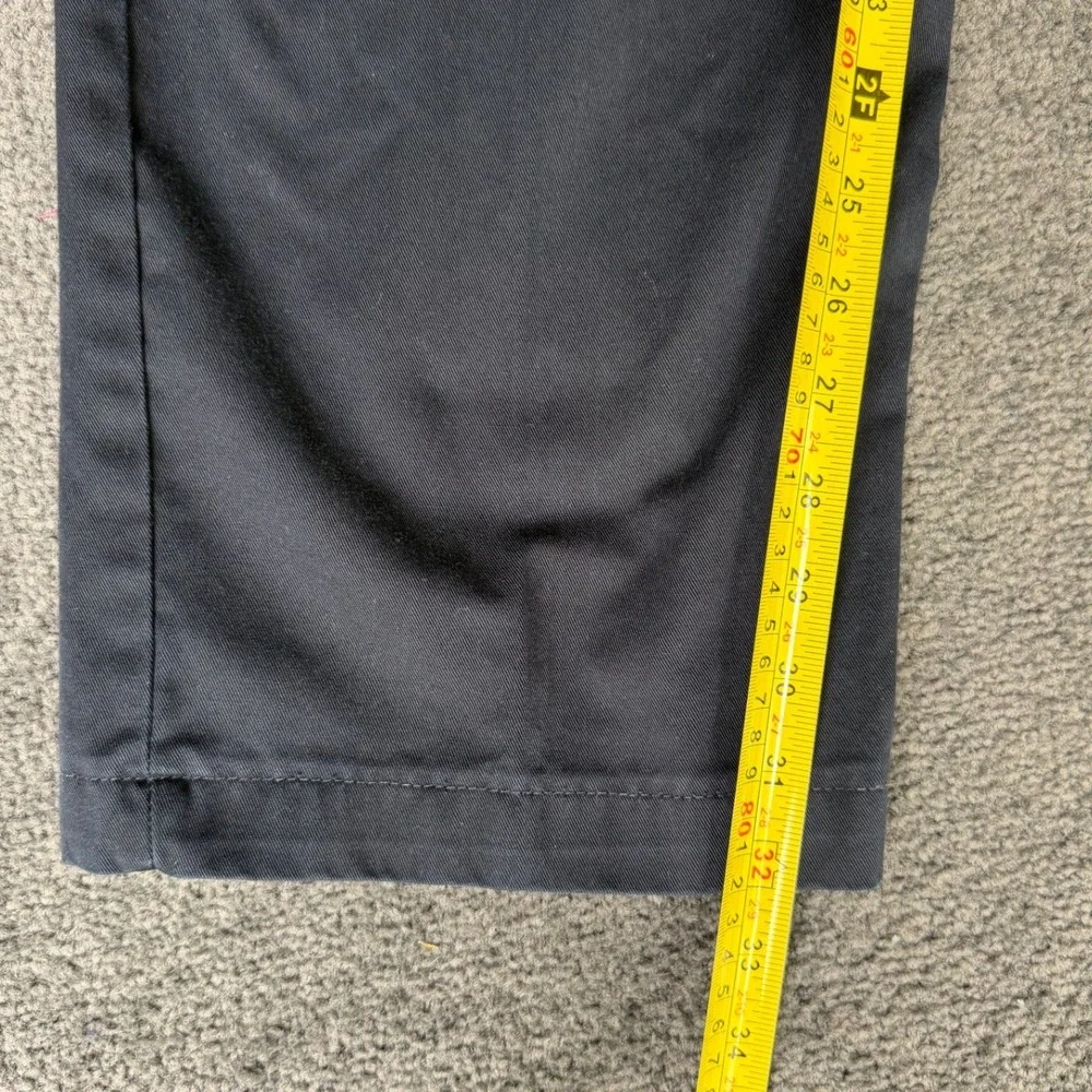 Lands End Mens Navy Blue Elastic Waist Chino Pants Straight Leg Size 40 3088